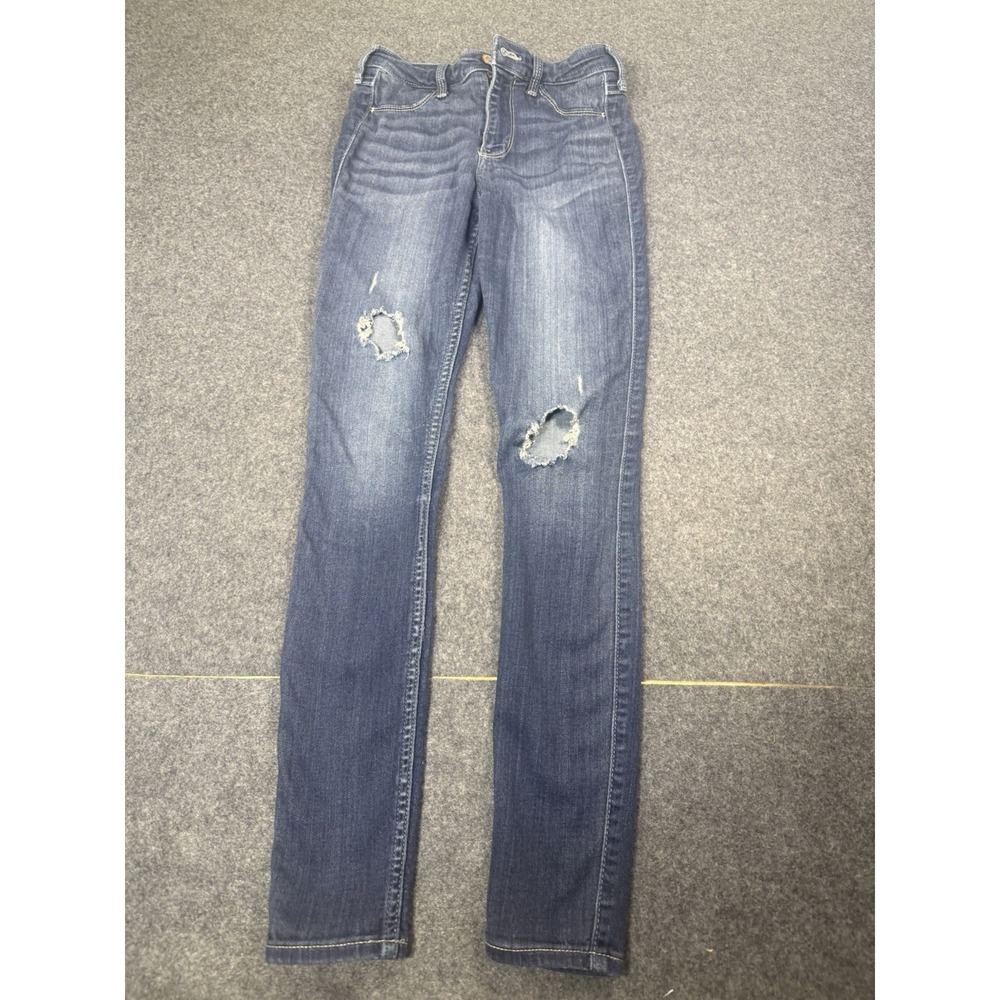 Hollister High-Rise Jean Legging Distressed Advanced Stretch Size 1R W25‎ L28